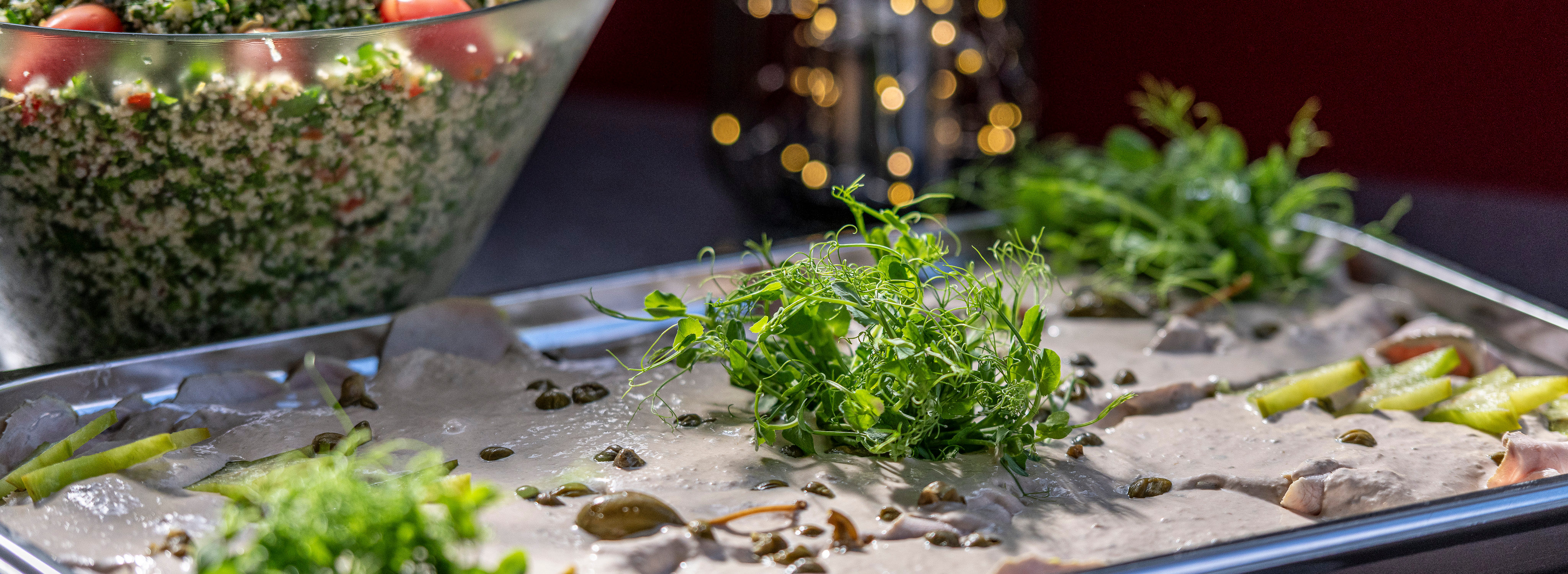 Catering-Speise, Nahaufnahme